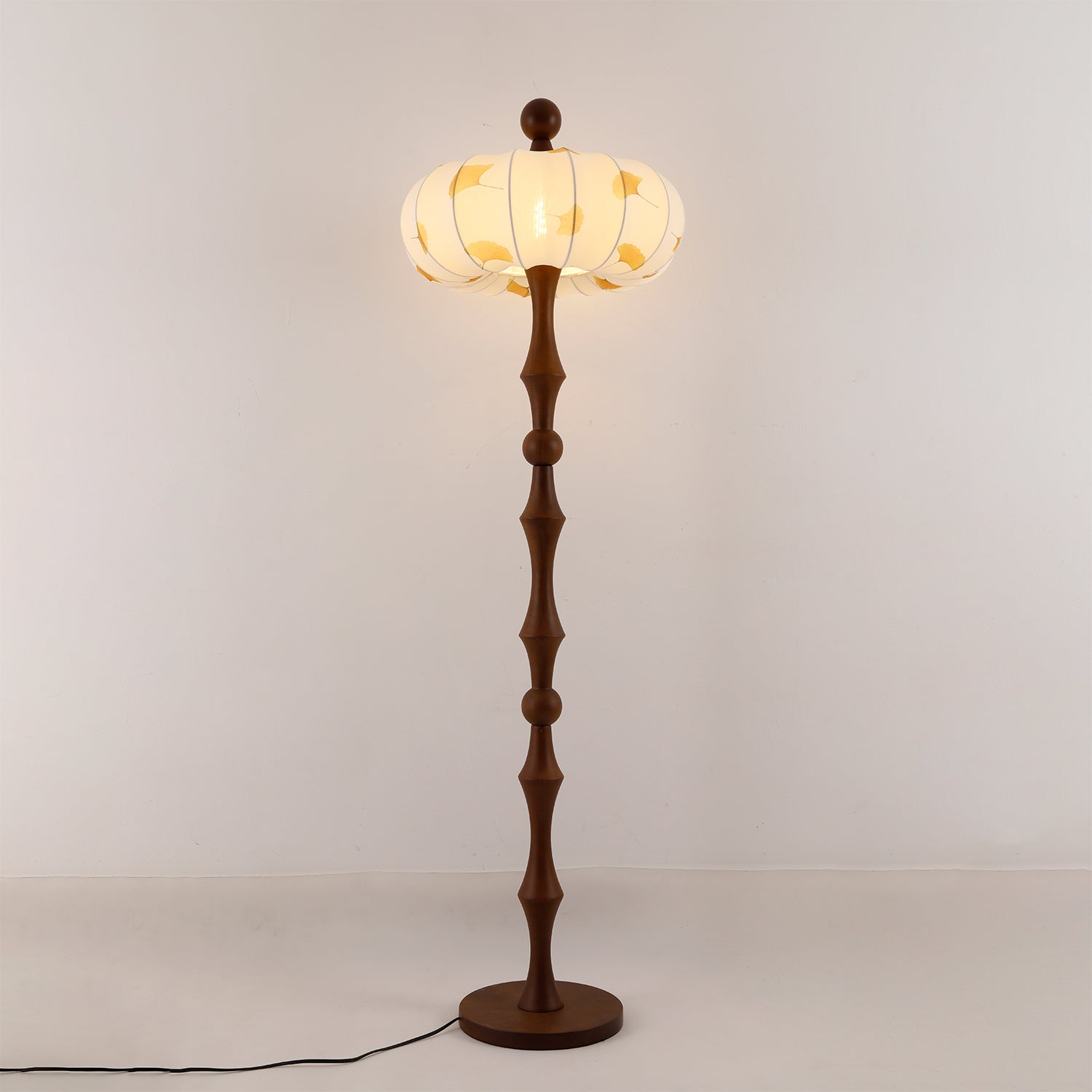 Breen Wood Fabric Classic Floor Lamp-Neutral Decor