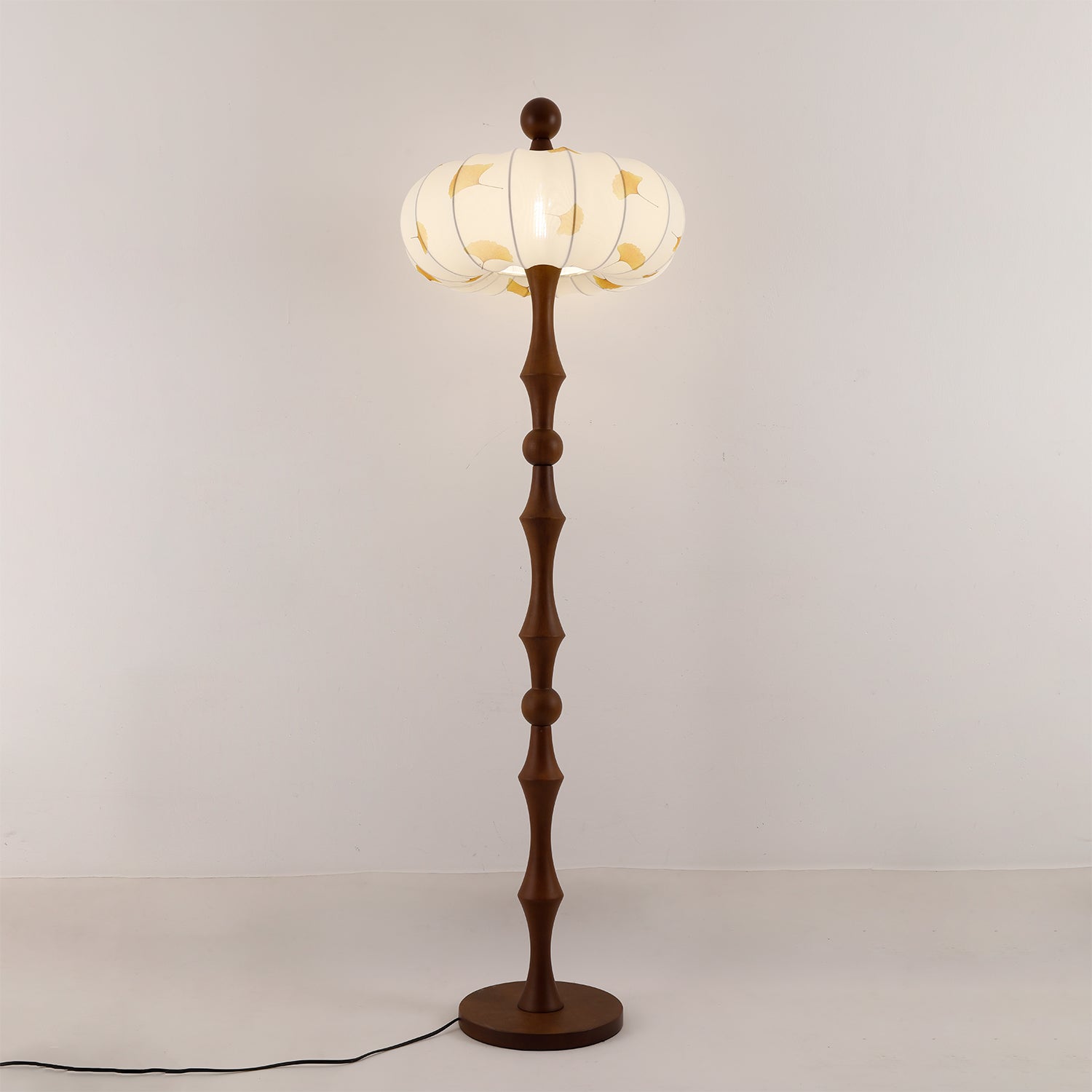 Breen Wood Fabric Classic Floor Lamp-Neutral Decor