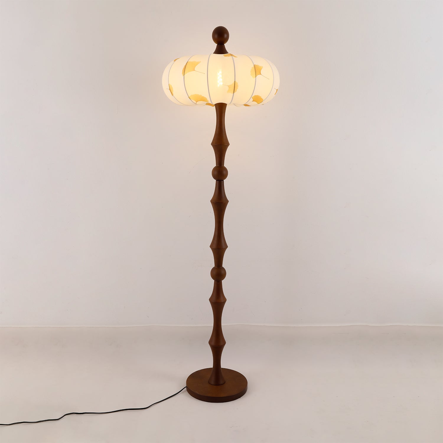 Breen Wood Fabric Classic Floor Lamp-Neutral Decor