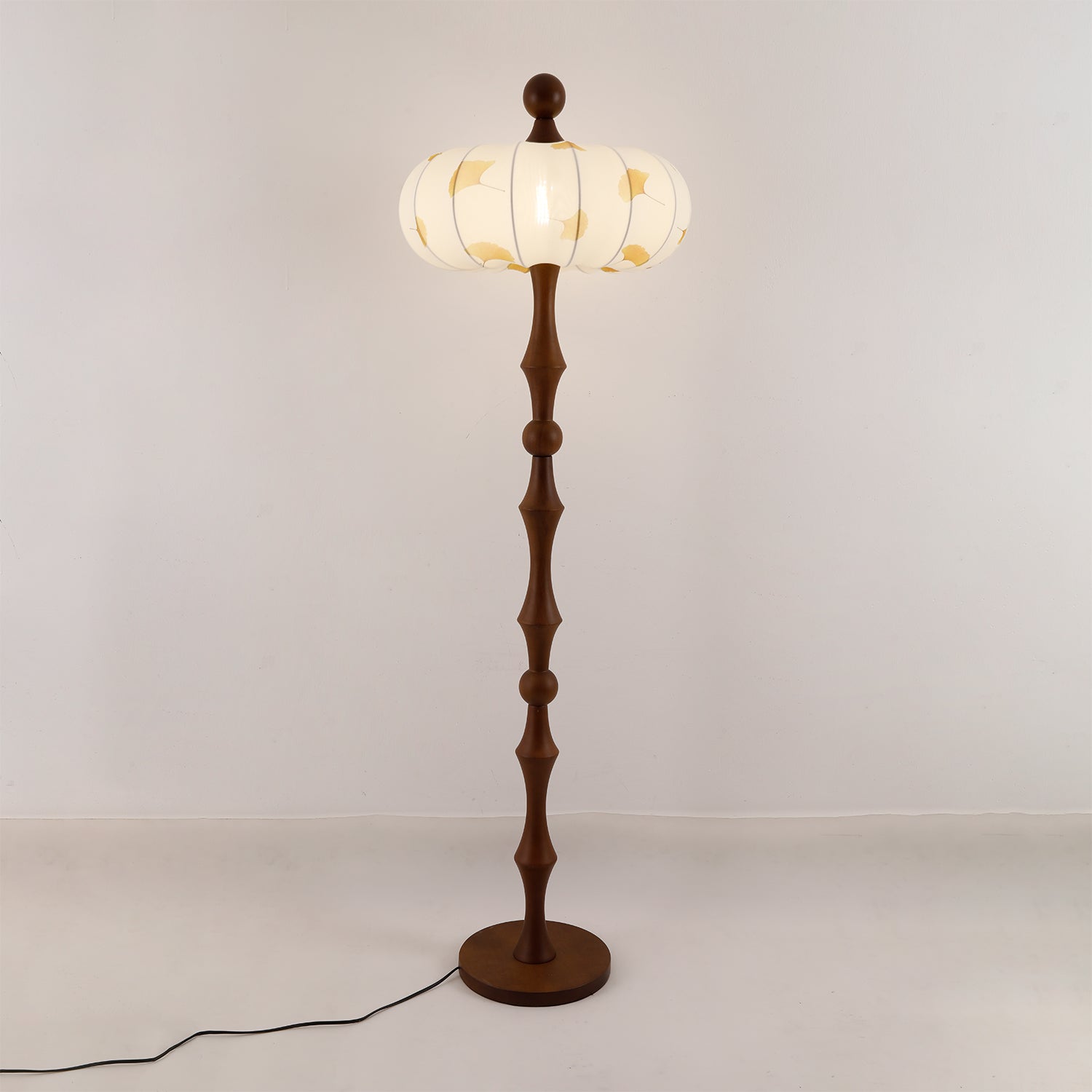Breen Wood Fabric Classic Floor Lamp-Neutral Decor