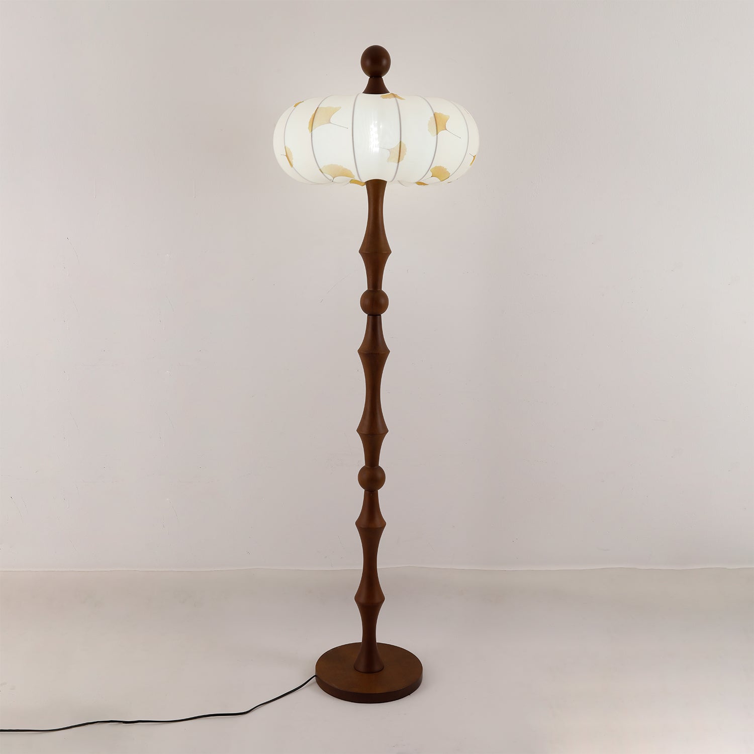 Breen Wood Fabric Classic Floor Lamp-Neutral Decor