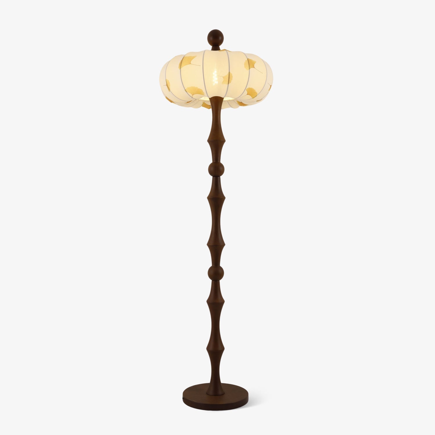 Breen Wood Fabric Classic Floor Lamp-Neutral Decor
