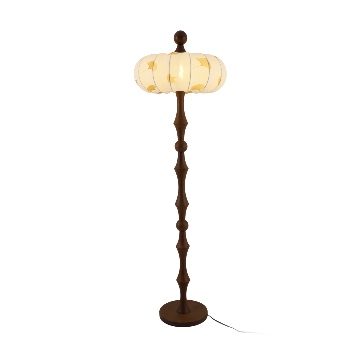 Breen Wood Fabric Classic Floor Lamp-Neutral Decor