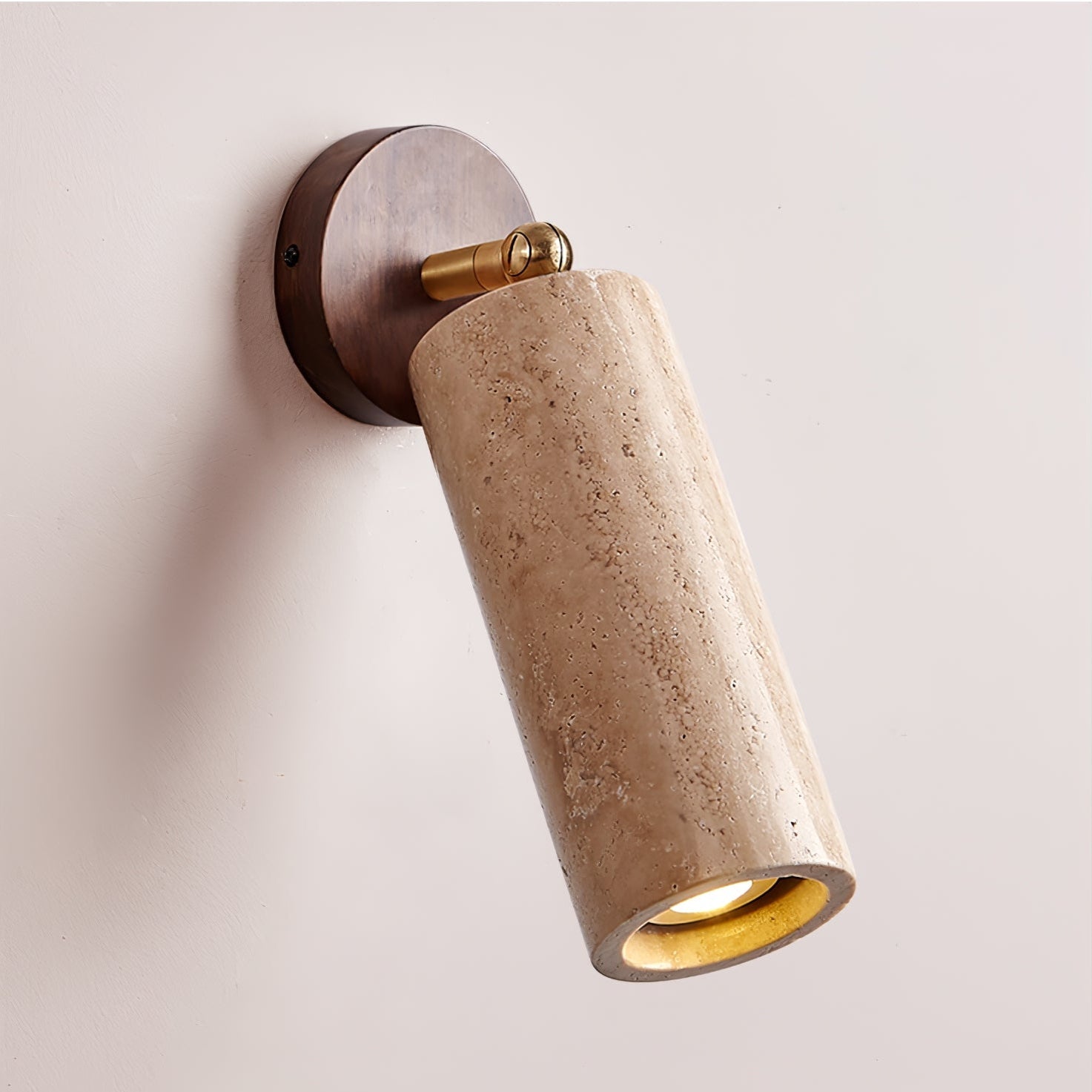 Kalem Minimalist Travertine Wall Light-Neutral Decor