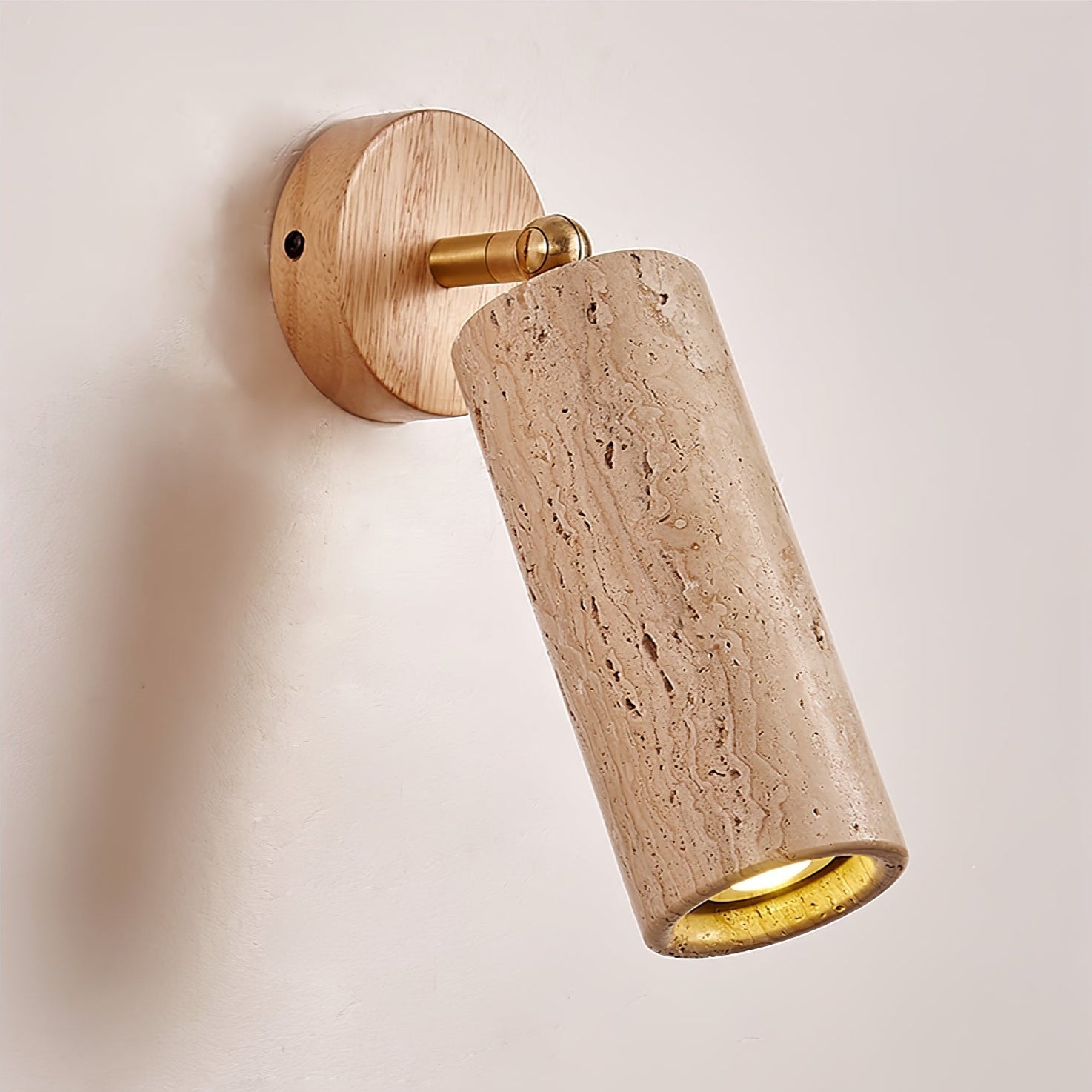 Kalem Minimalist Travertine Wall Light-Neutral Decor