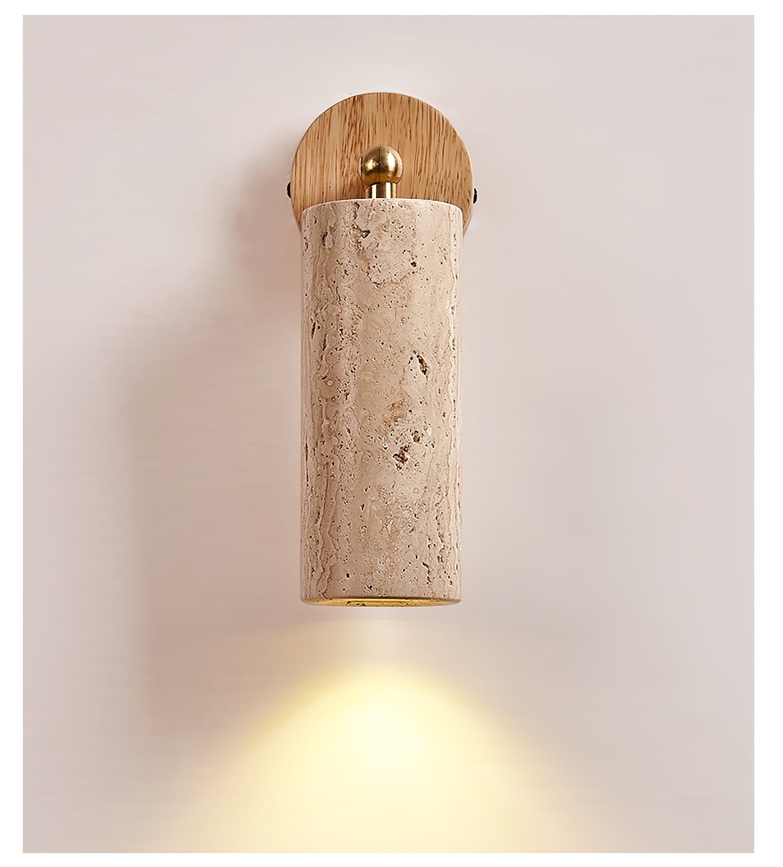 Kalem Minimalist Travertine Wall Light-Neutral Decor