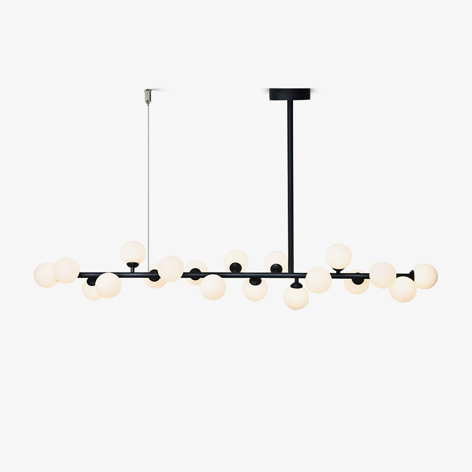 Lumiray Black Linear Globe Pendant Light-Neutral Decor