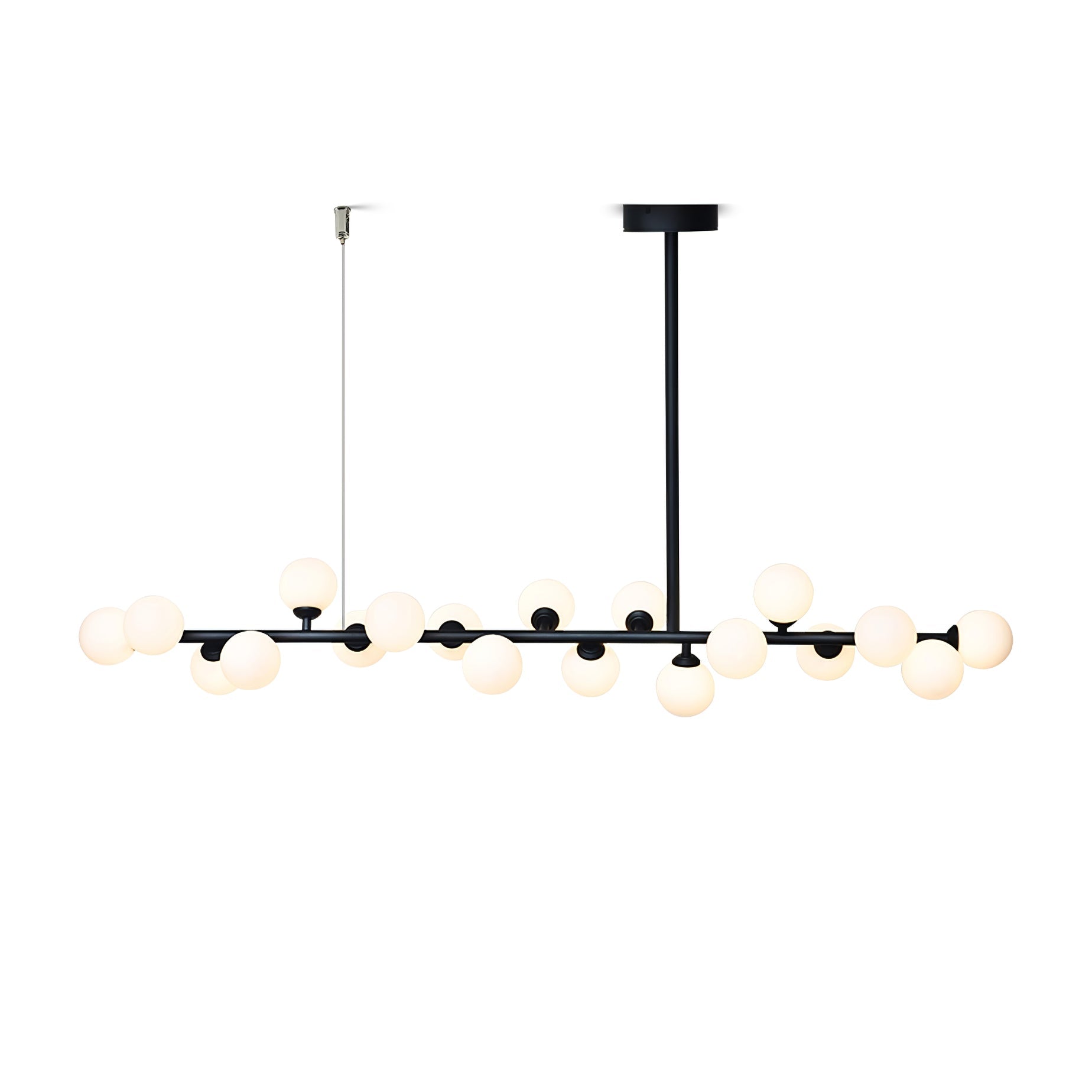 Lumiray Black Linear Globe Pendant Light-Neutral Decor