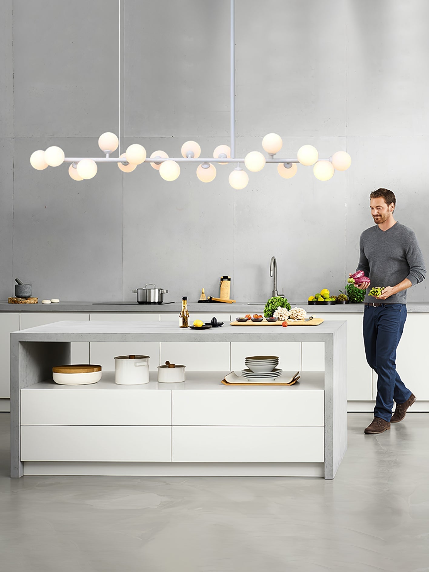 Lumiray Black Linear Globe Pendant Light-Neutral Decor