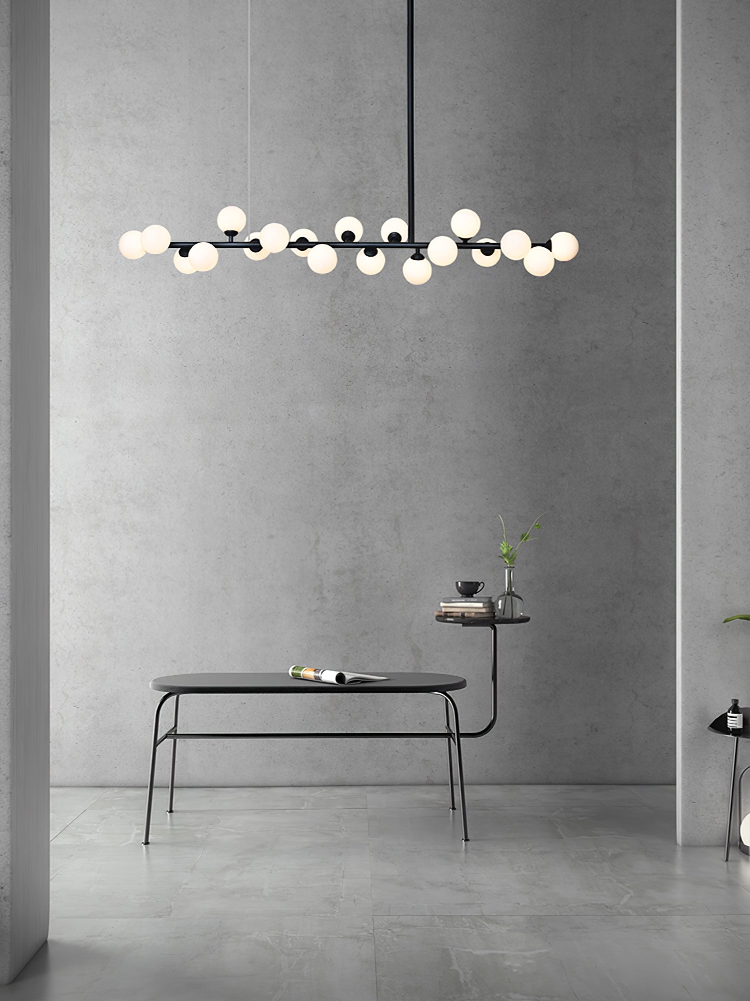 Lumiray Black Linear Globe Pendant Light-Neutral Decor