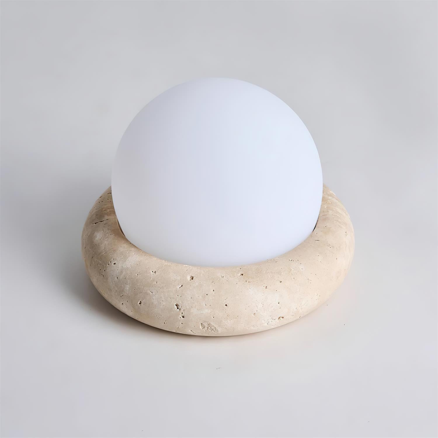 Riita Travertine Globe Table Lamp  Mini Maga