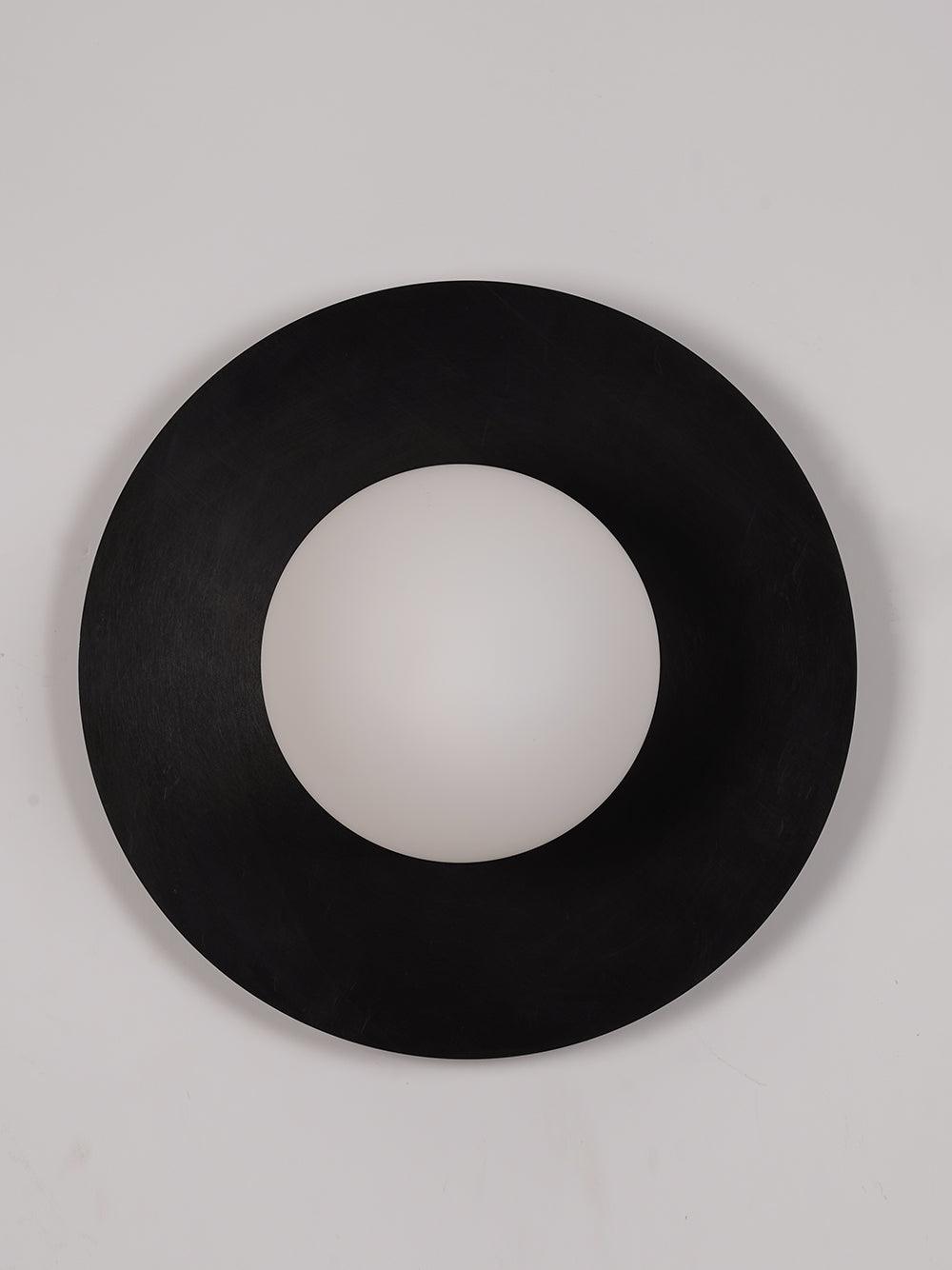 Elem Modern Minimalist Round Art Brass Glass Wall Lamp-Neutral Decor