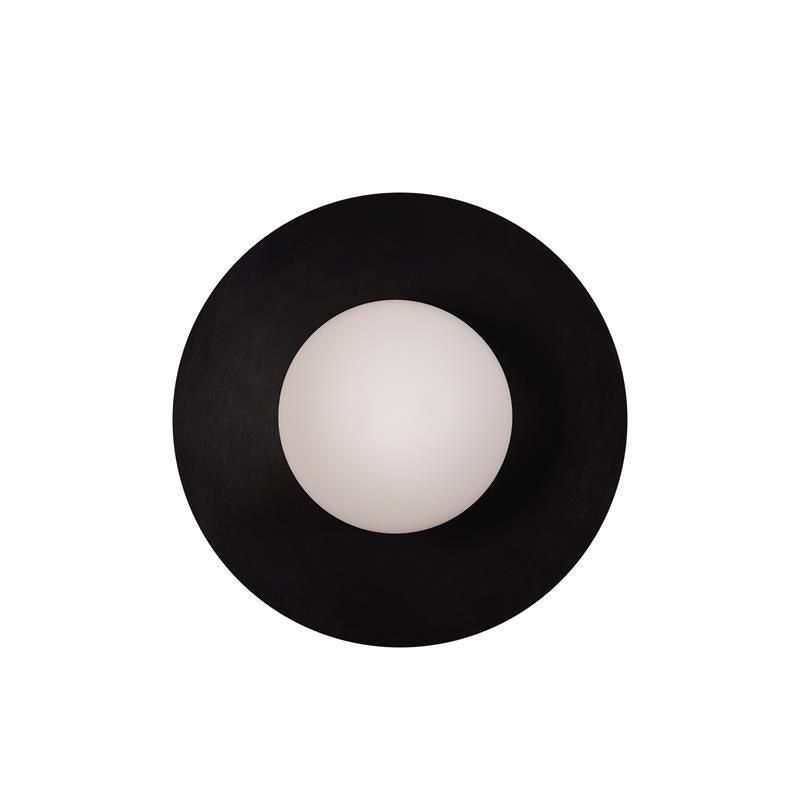 Elem Modern Minimalist Round Art Brass Glass Wall Lamp-Neutral Decor