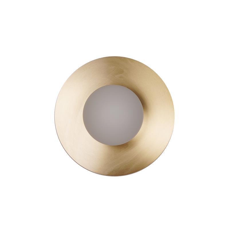 Elem Modern Minimalist Round Art Brass Glass Wall Lamp-Neutral Decor