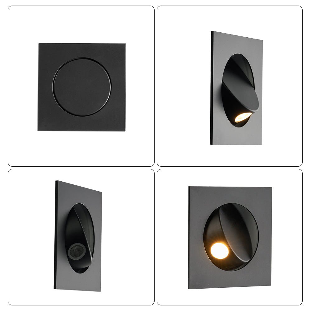 Minimalist Recessed Rotatable Sconce-Neutral Decor
