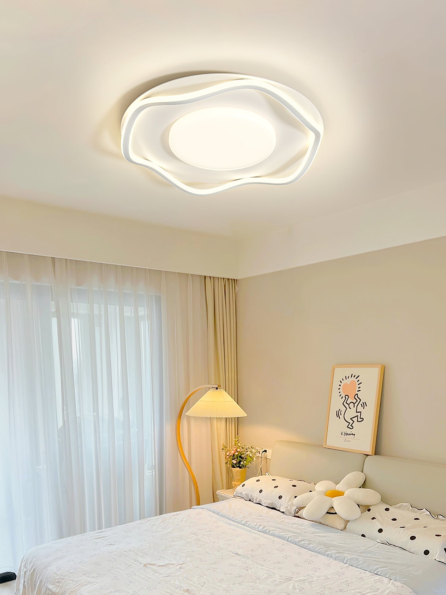 Elvenos Minimalist Cloud Shape Ceiling Lamp-Neutral Decor