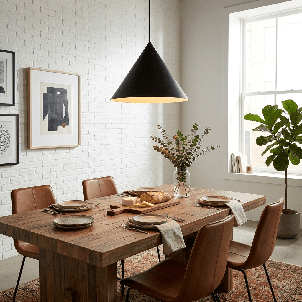 Minimalist Cone Pendant Lamp-Neutral Decor