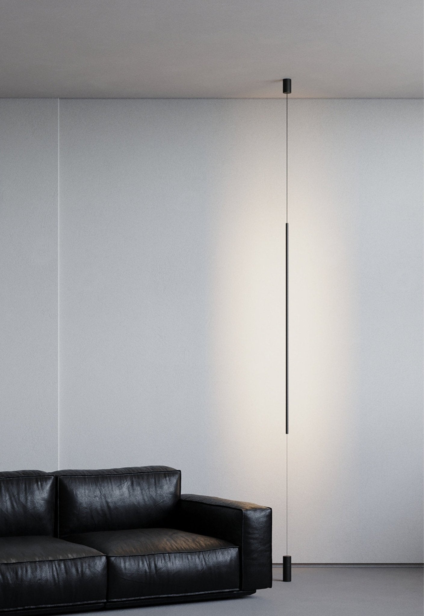 Minimalist Linear LED Pendant Light-Neutral Decor