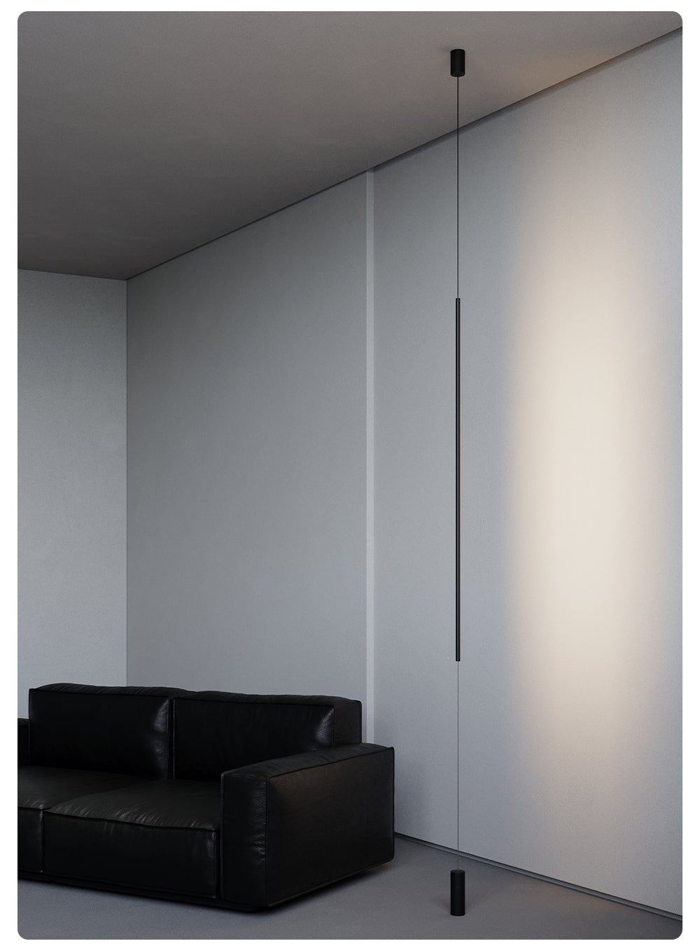 Minimalist Linear LED Pendant Light-Neutral Decor