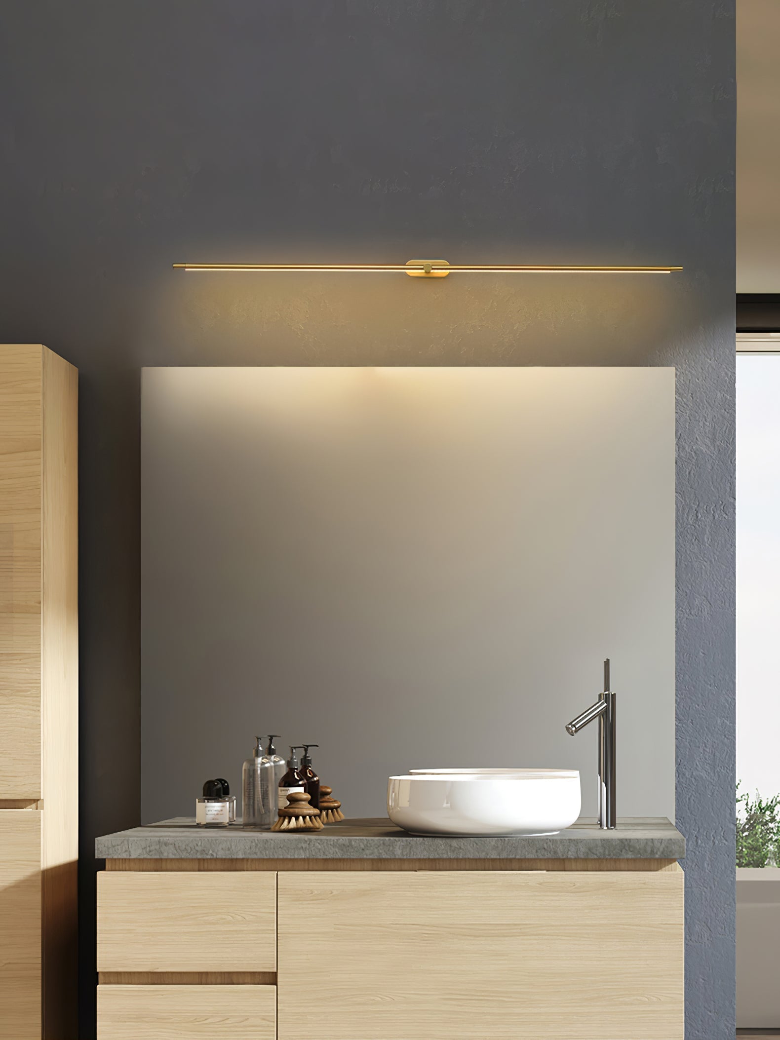 Lustra Wall Lamp Minimalist Linear Rechargeable-Neutral Decor