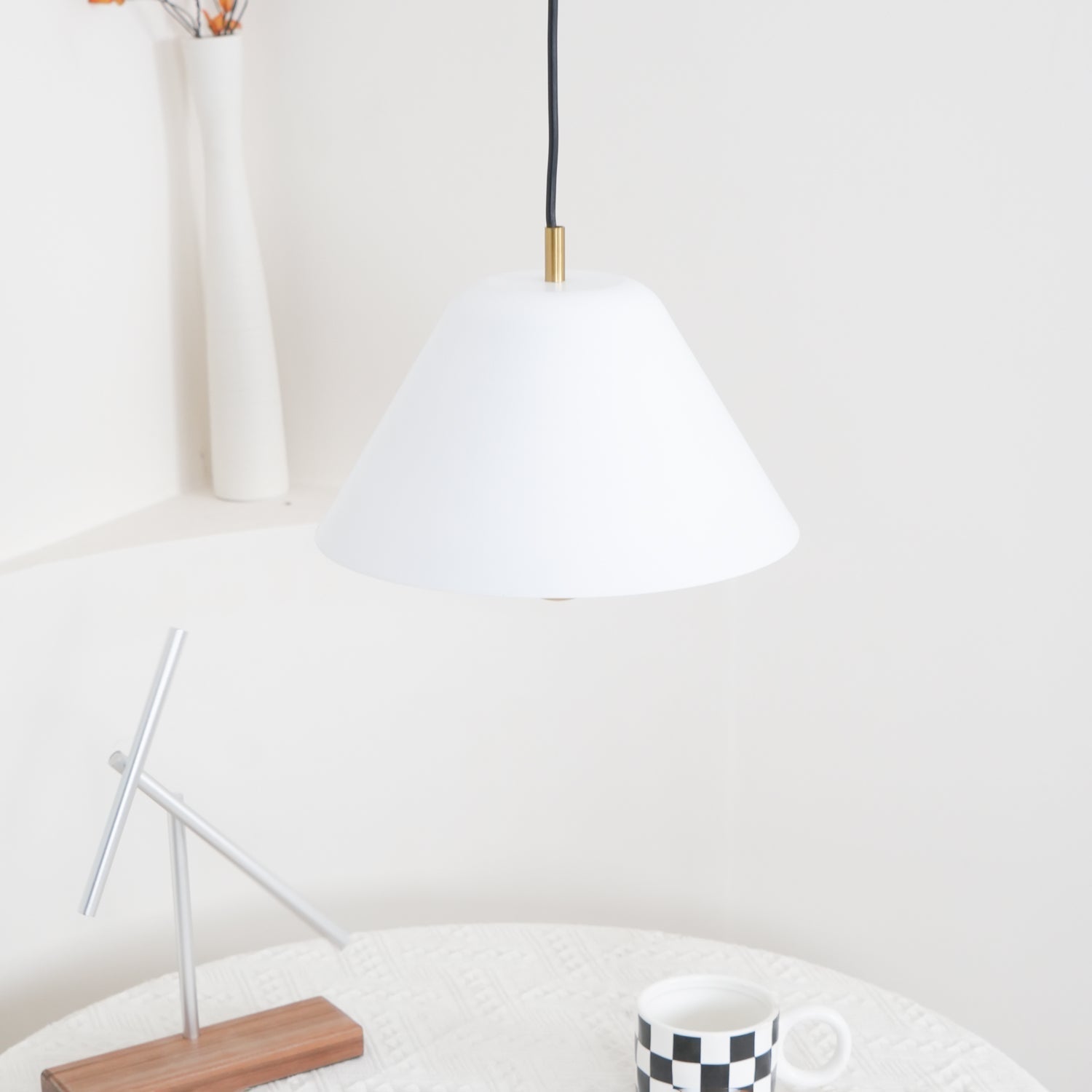 Evir Pendant Lamp Bell Glass Brass Minimalist-Neutral Decor
