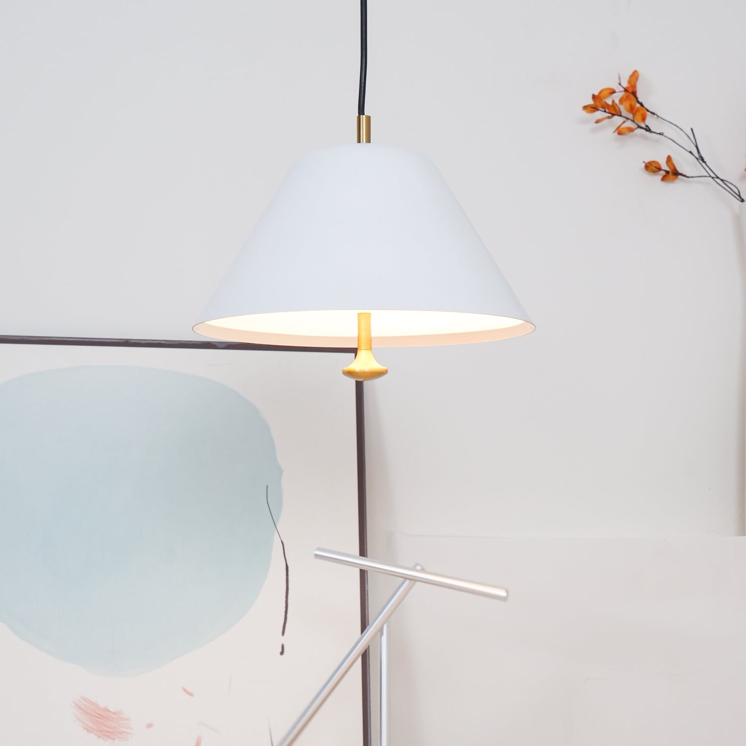Evir Pendant Lamp Bell Glass Brass Minimalist-Neutral Decor