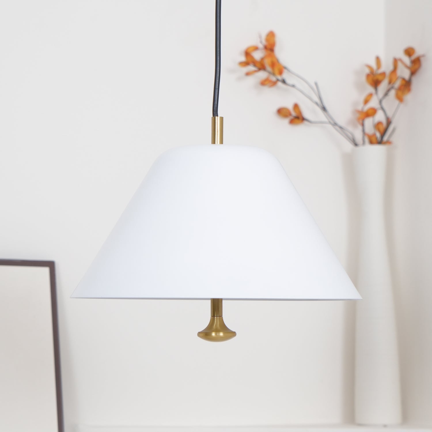 Evir Pendant Lamp Bell Glass Brass Minimalist-Neutral Decor
