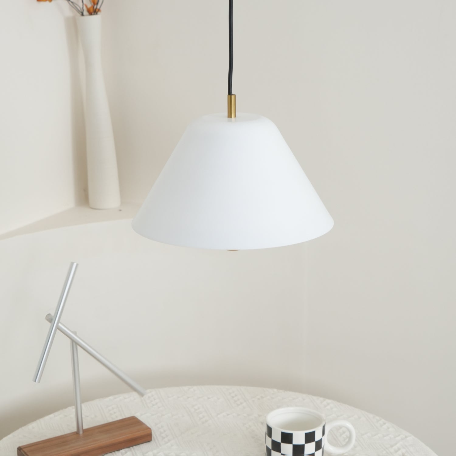 Evir Pendant Lamp Bell Glass Brass Minimalist-Neutral Decor