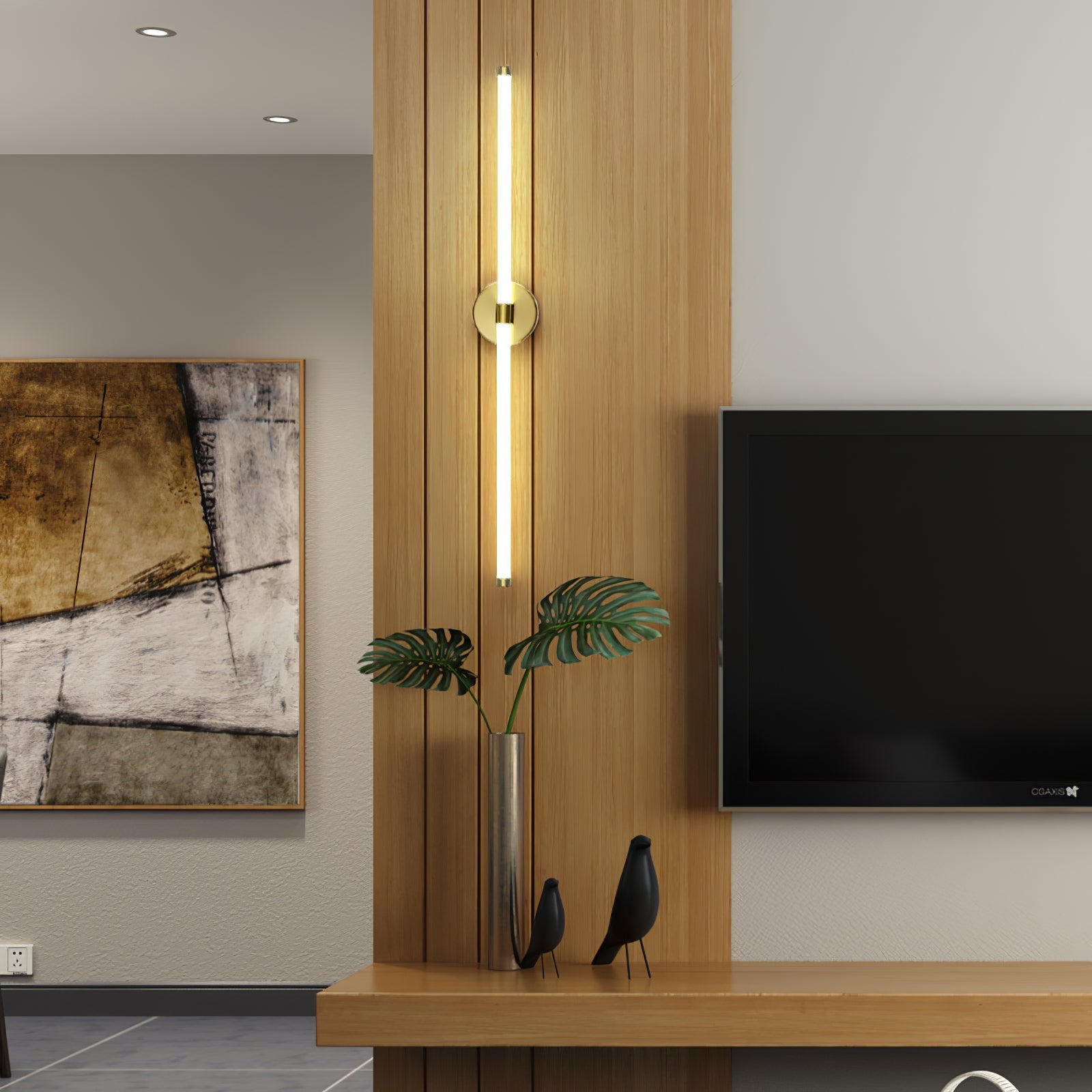 Cithayra Classic Minimalist Vertical Sconce Wall lamp-Neutral Decor