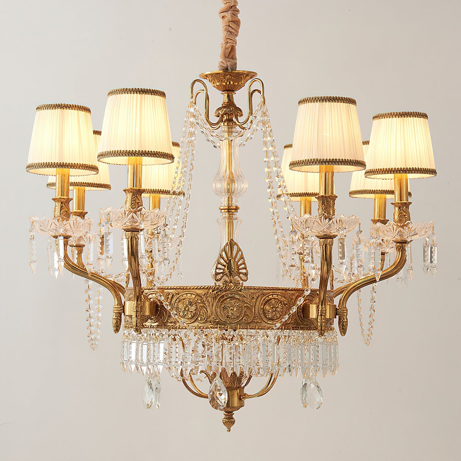 Side profile of the Minka Aston Chandelier.