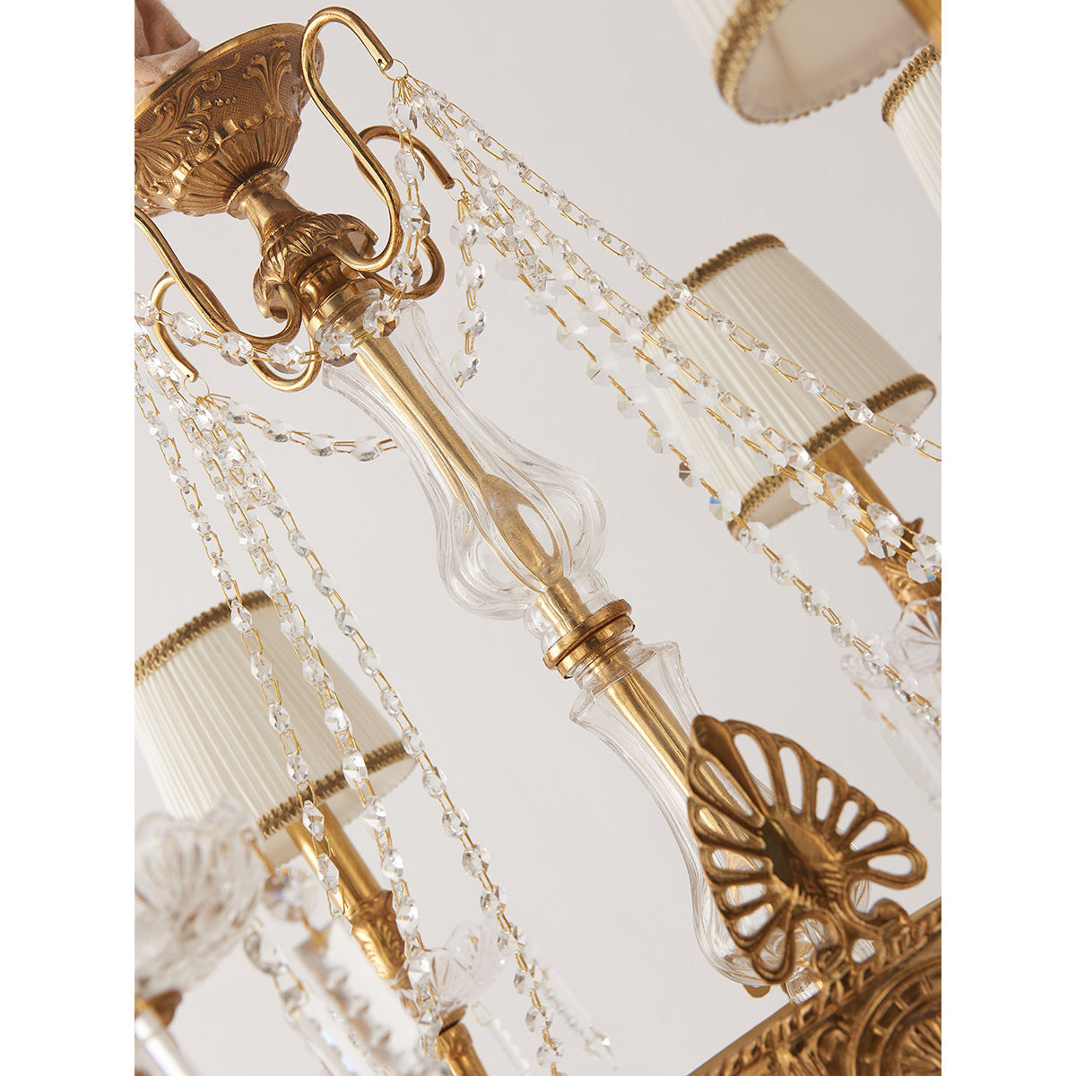 The 6-head chandelier in a living room context.