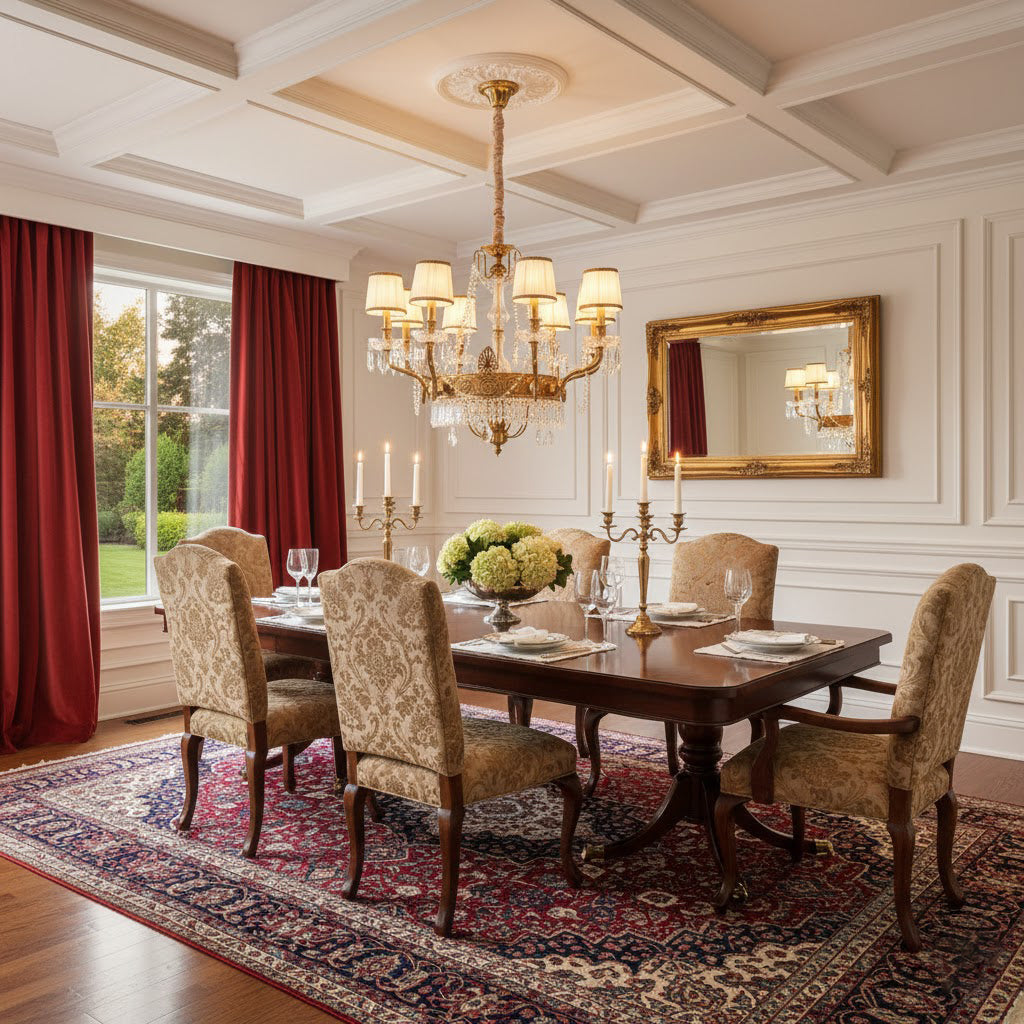 Angled view of the 8-head Minka Aston Chandelier.