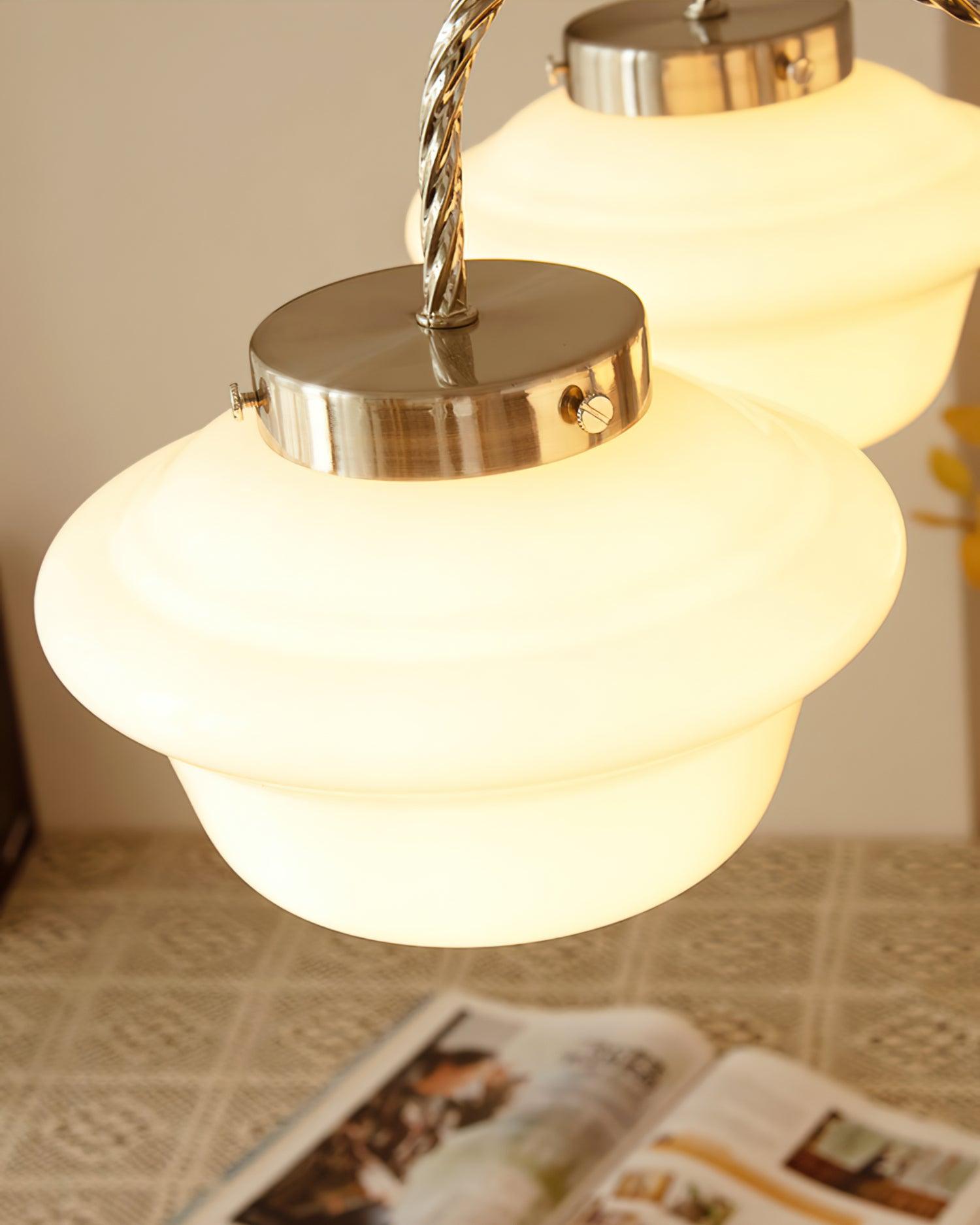 Curinel Vintage Chrome Glass Chandelier-Neutral Decor