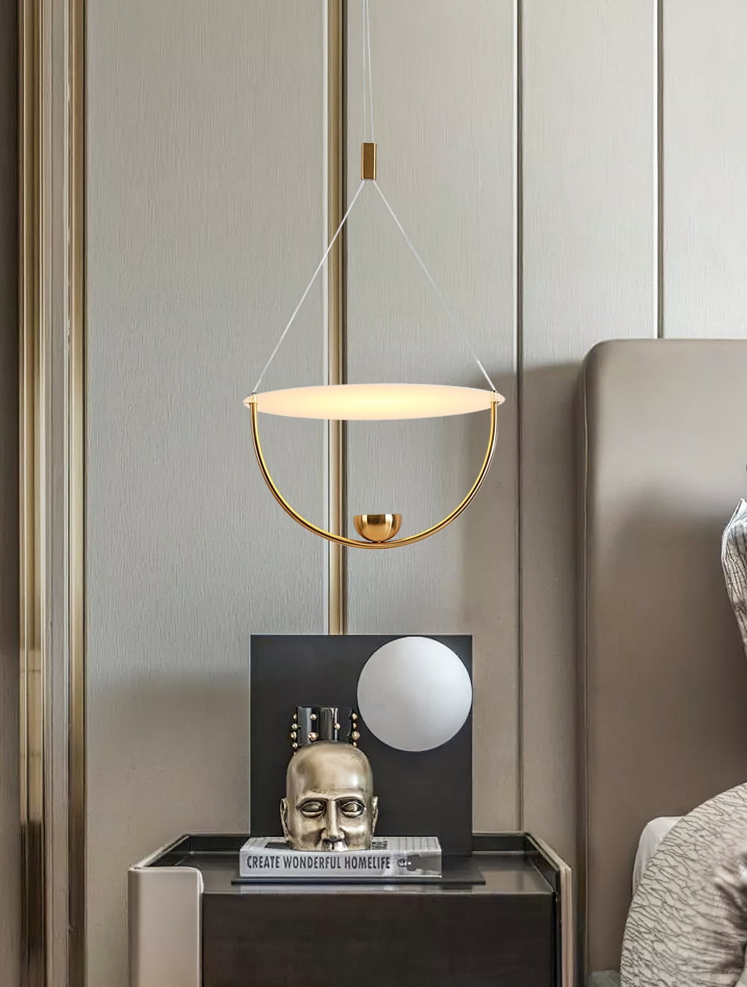Bane Geometric Pendant Light-Neutral Decor