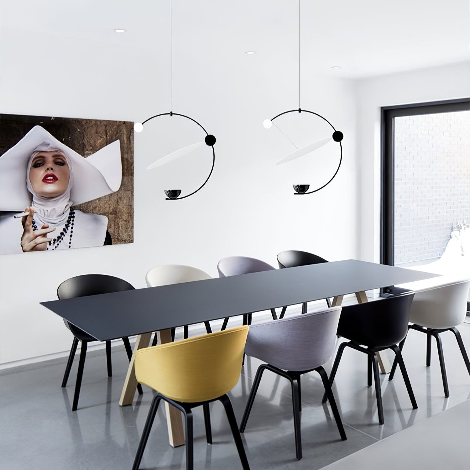 Bane Geometric Pendant Light-Neutral Decor