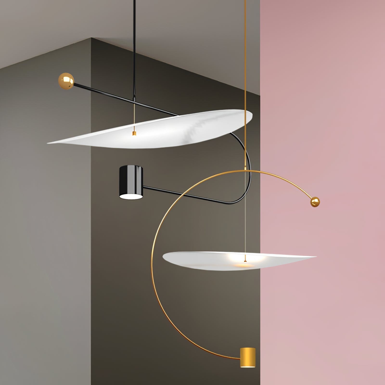 Bane Geometric Pendant Light-Neutral Decor