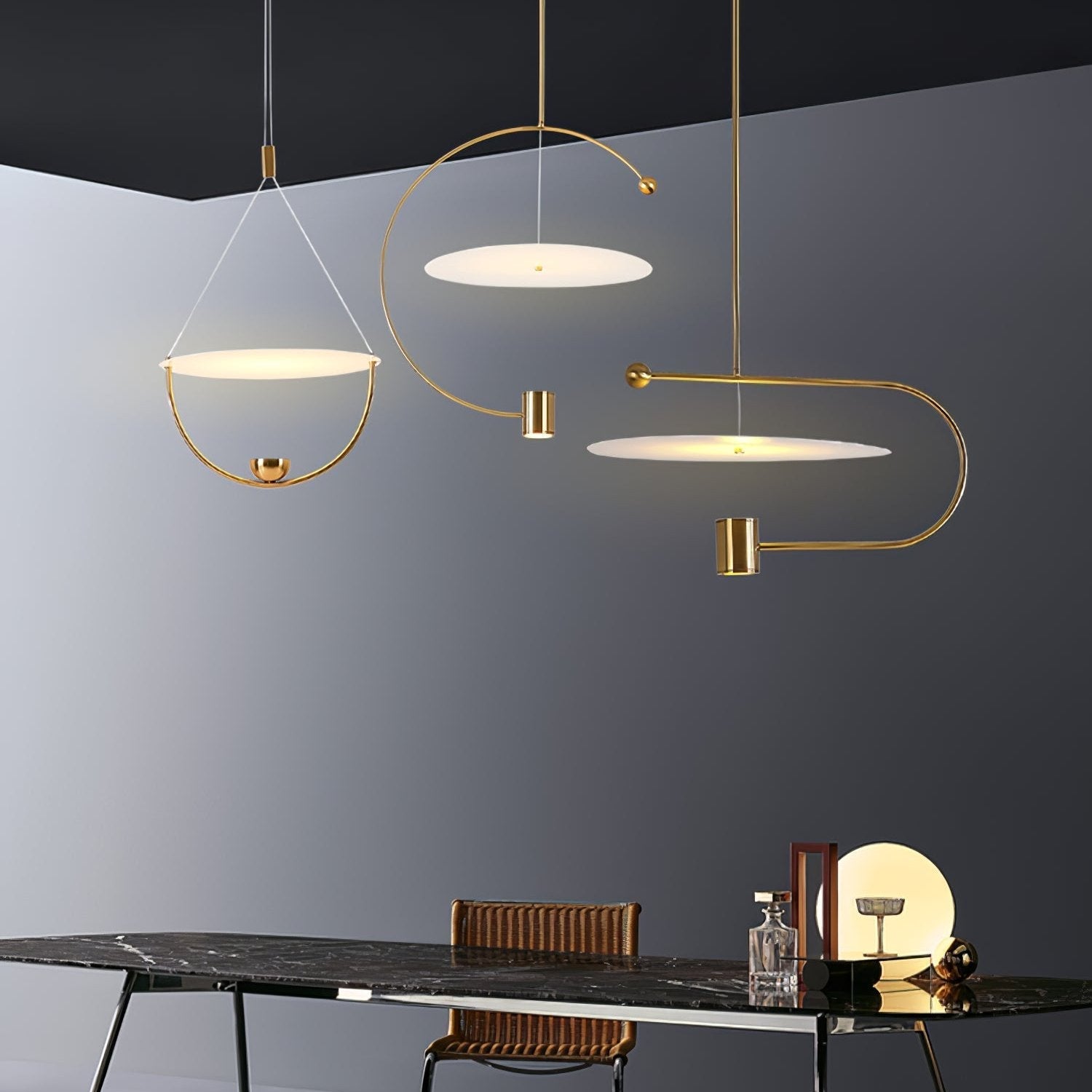 Bane Geometric Pendant Light-Neutral Decor