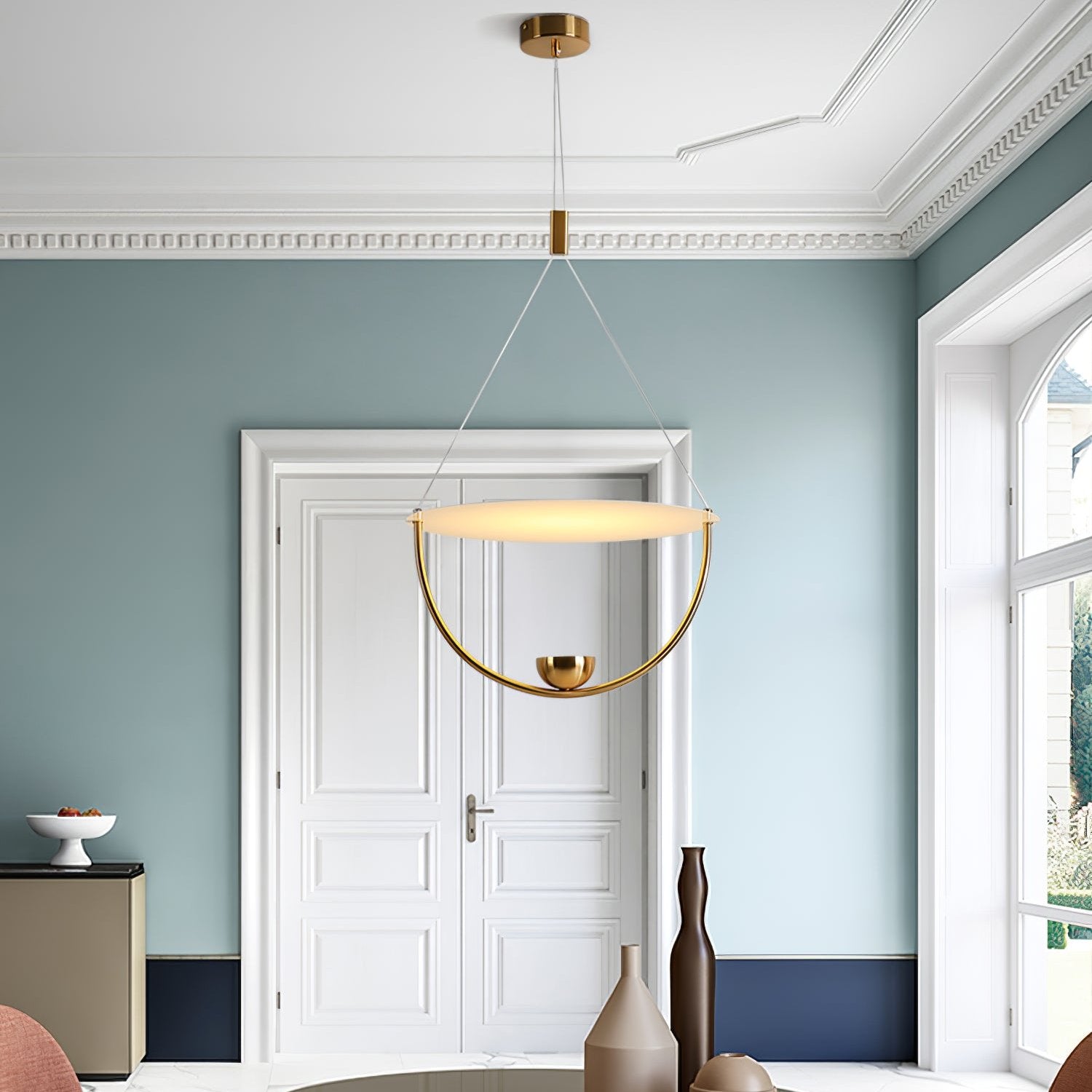 Bane Geometric Pendant Light-Neutral Decor