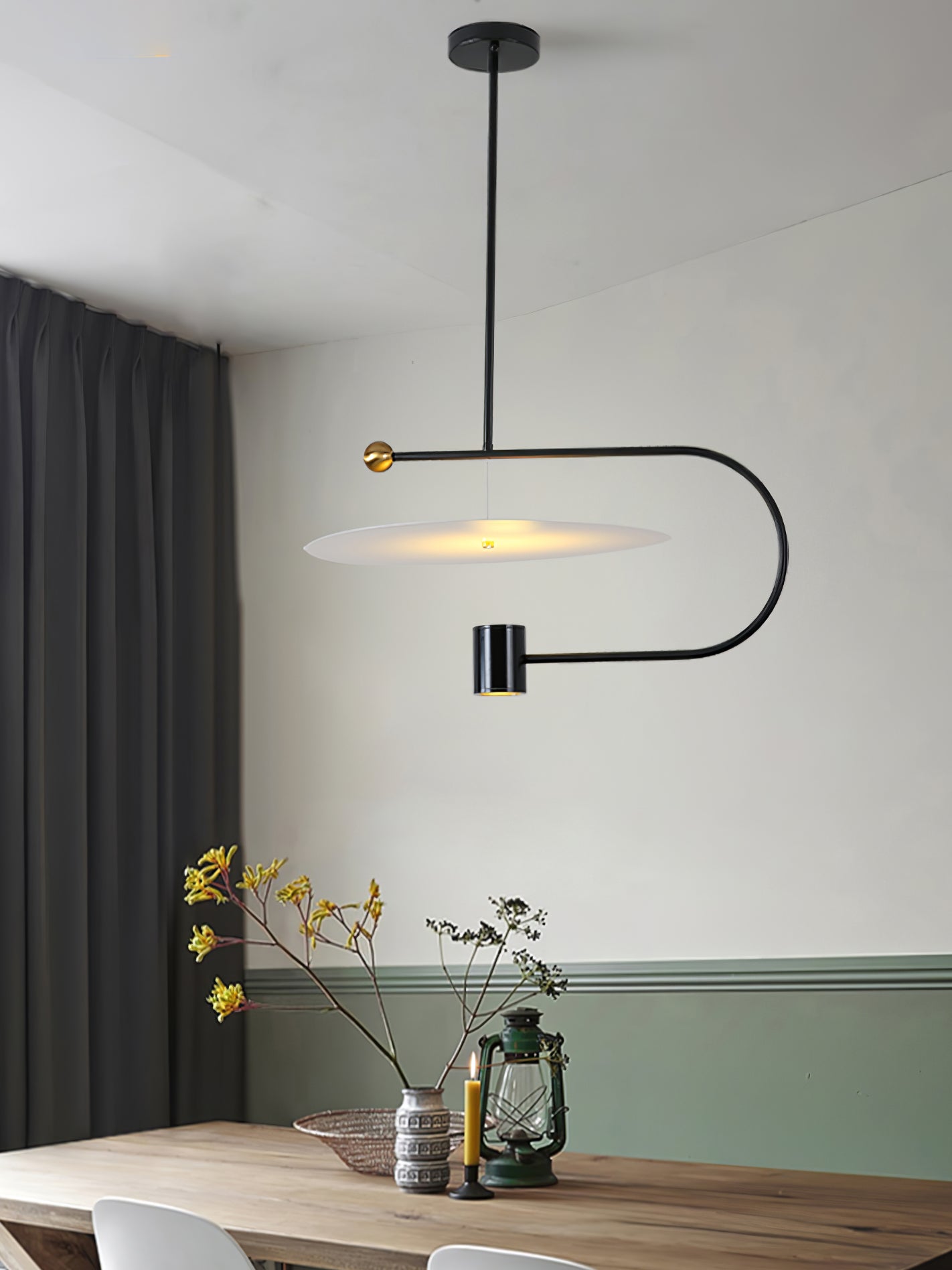 Bane Geometric Pendant Light-Neutral Decor