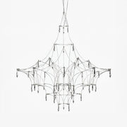 Lustra Chandelier Stainless Crystal Net-Neutral Decor