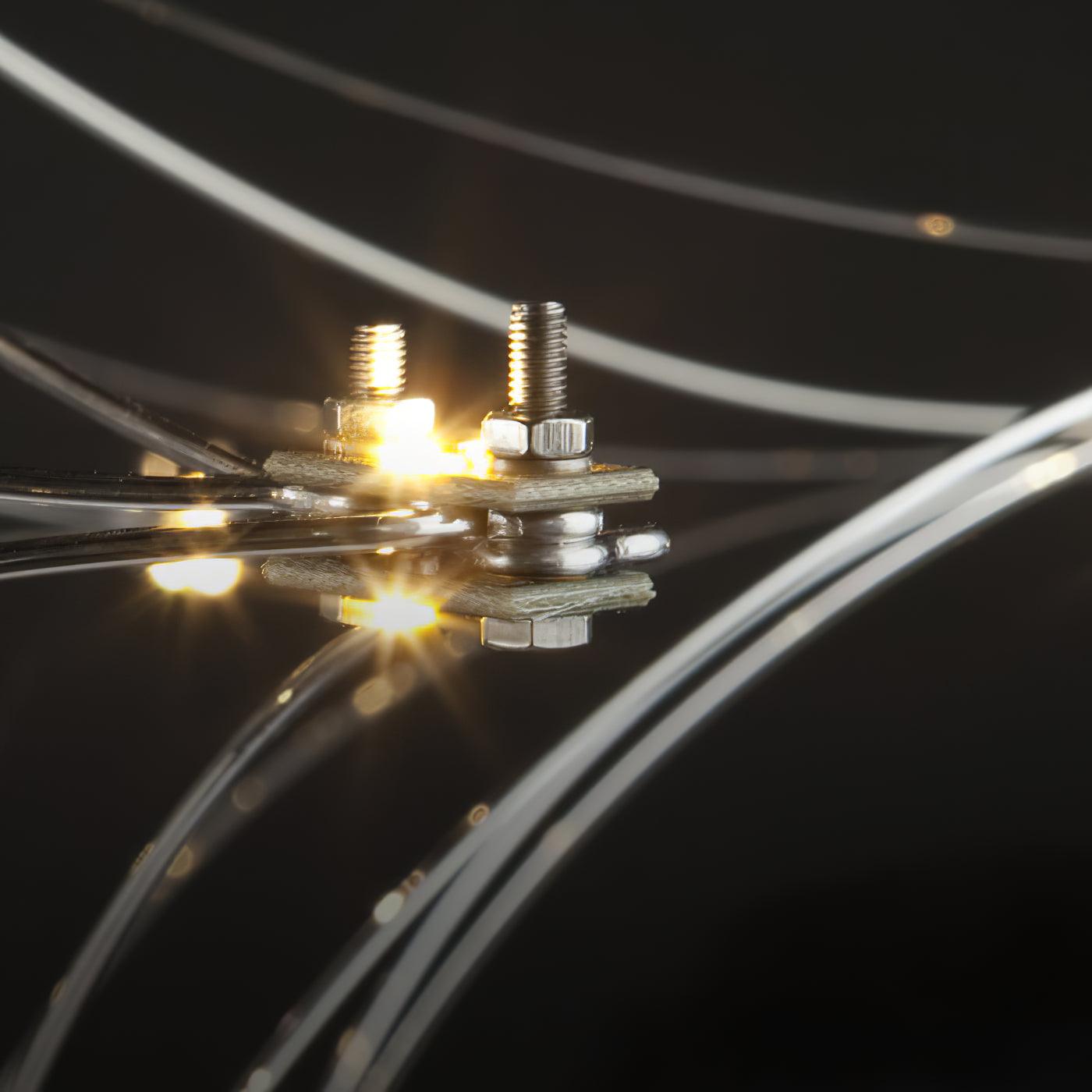 Lustra Chandelier Stainless Crystal Net-Neutral Decor