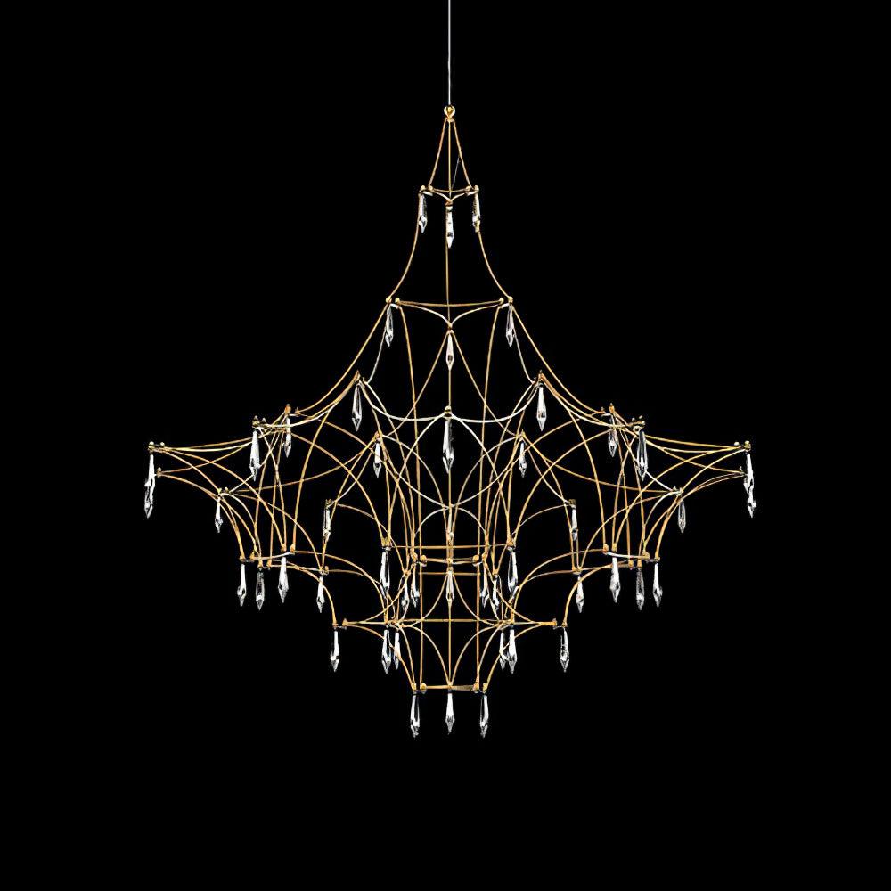Lustra Chandelier Stainless Crystal Net-Neutral Decor
