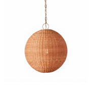 Miramar Rattan Round Pendant Lamp against a plain background.