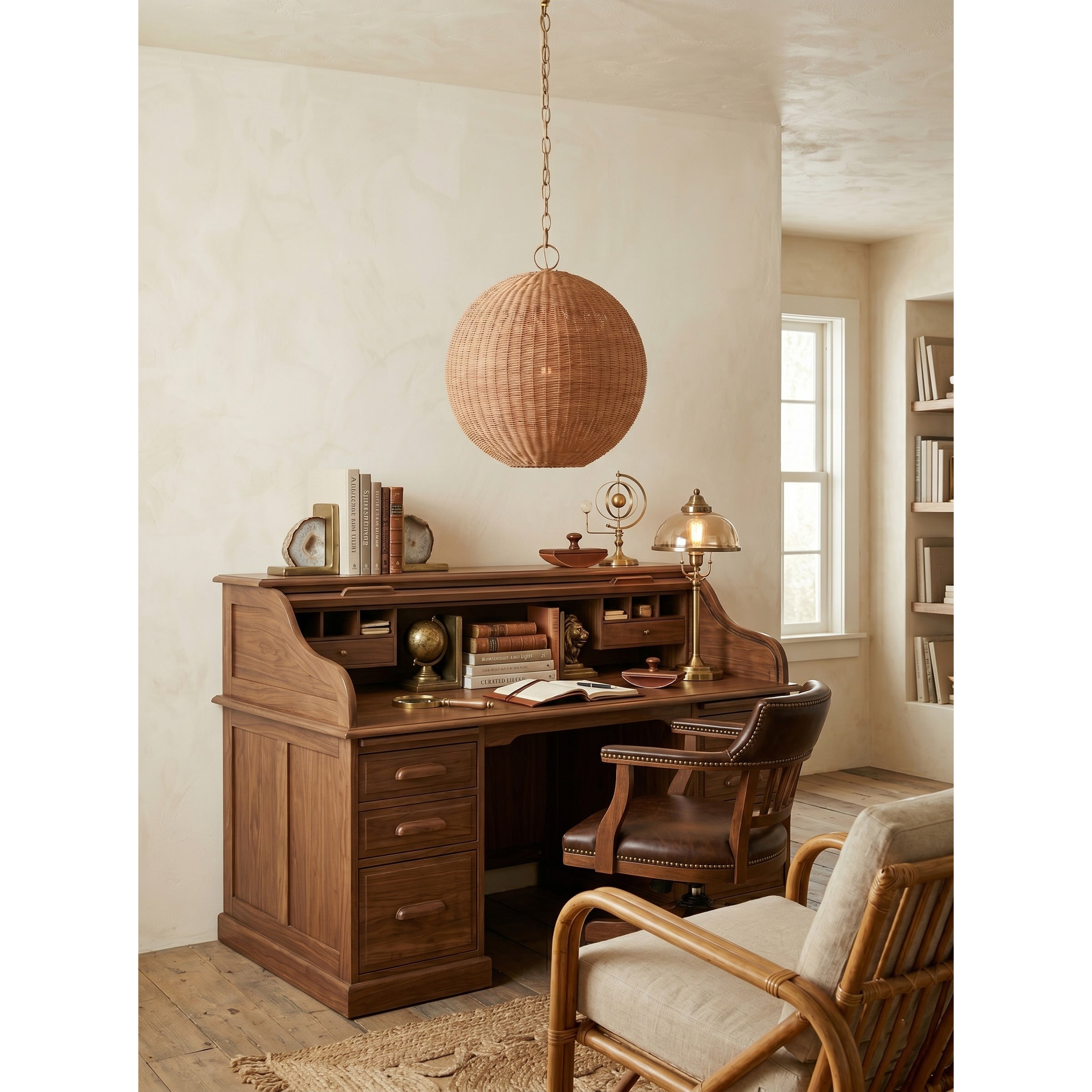 Miramar pendant lamp in a coastal-style home interior.