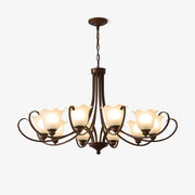 Nydorisra Elegance Vintage Floral Glass Chandelier-Neutral Decor