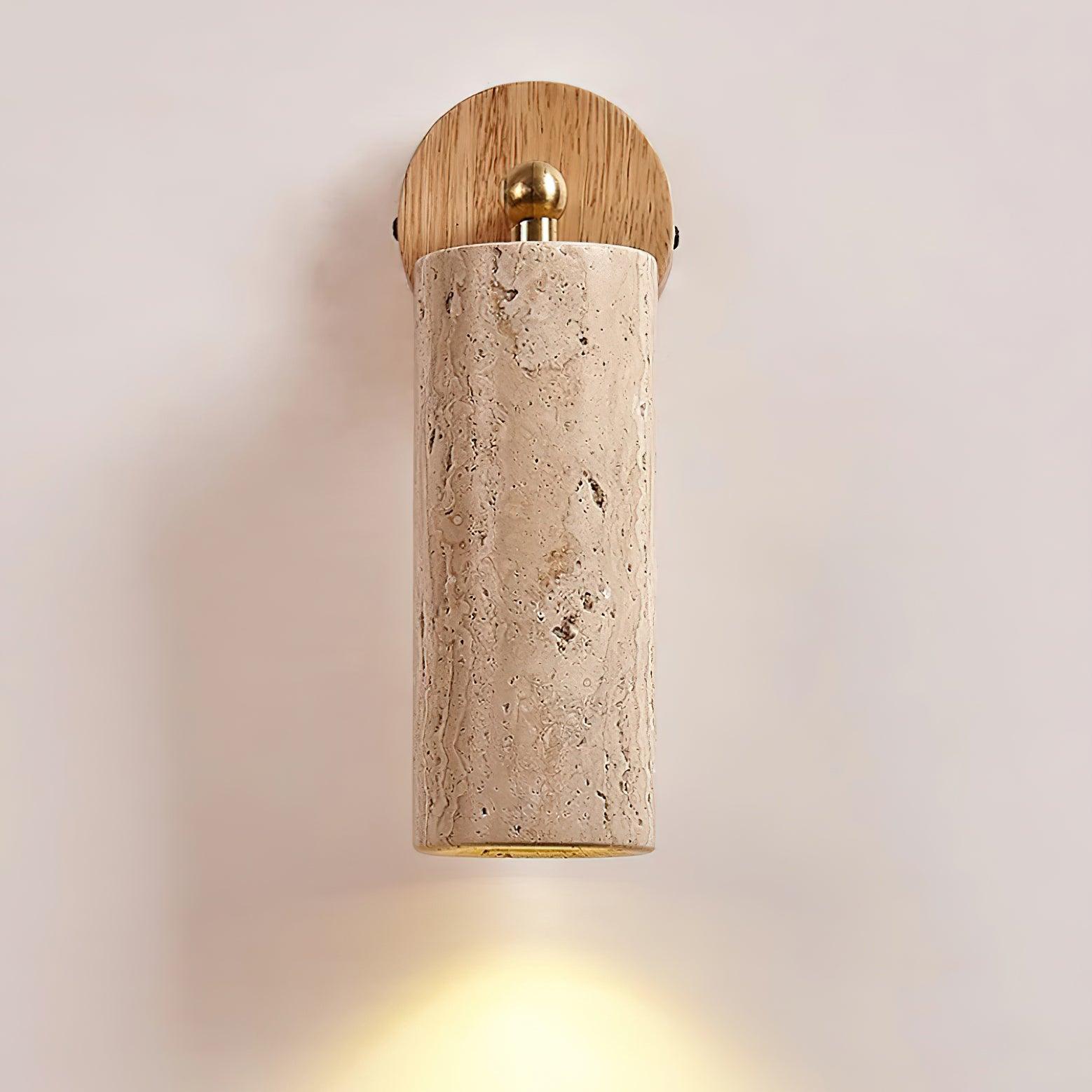 Delo Adjustable Travertine Wall Sconce-Neutral Decor