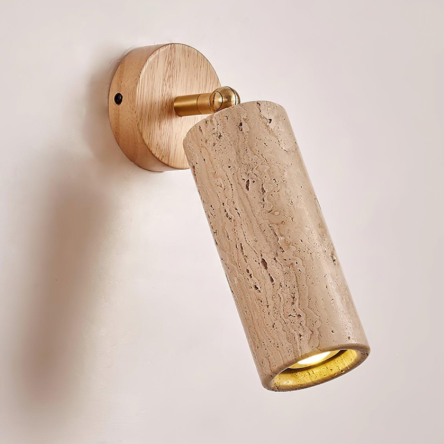 Delo Adjustable Travertine Wall Sconce-Neutral Decor