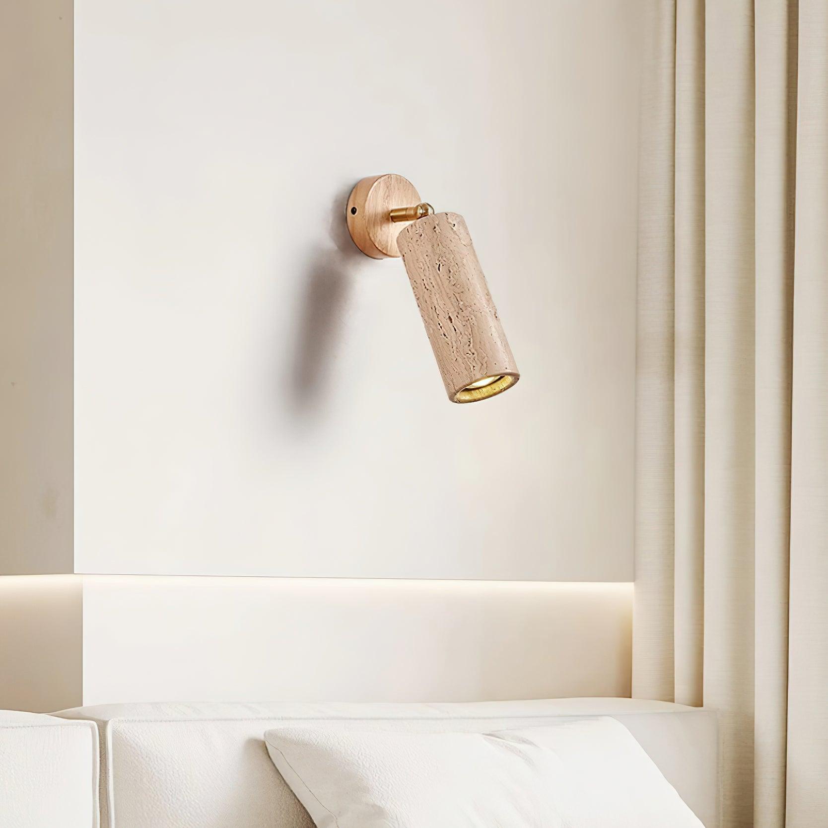 Travion Adjustable Travertine Wall Sconce