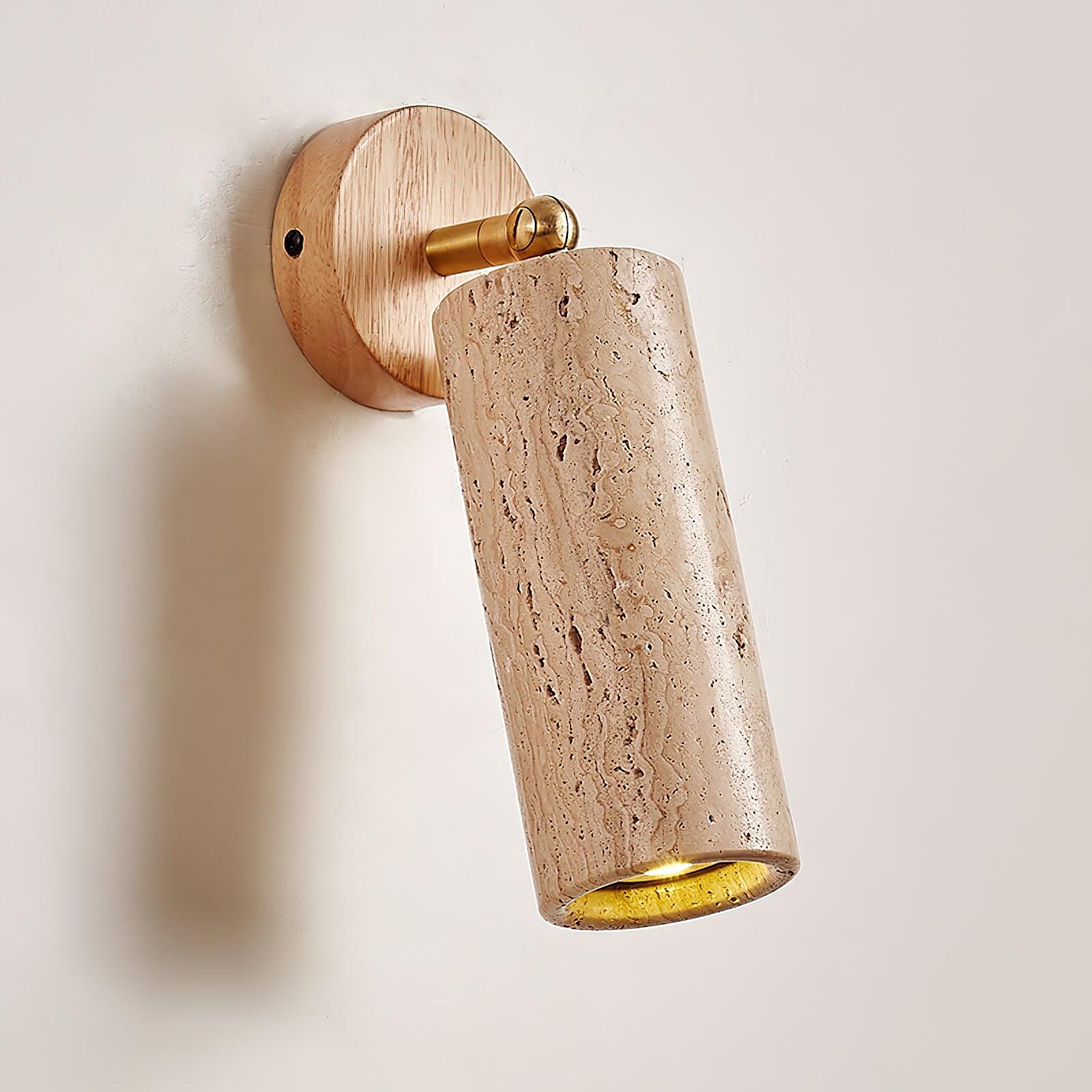 Delo Adjustable Travertine Wall Sconce-Neutral Decor