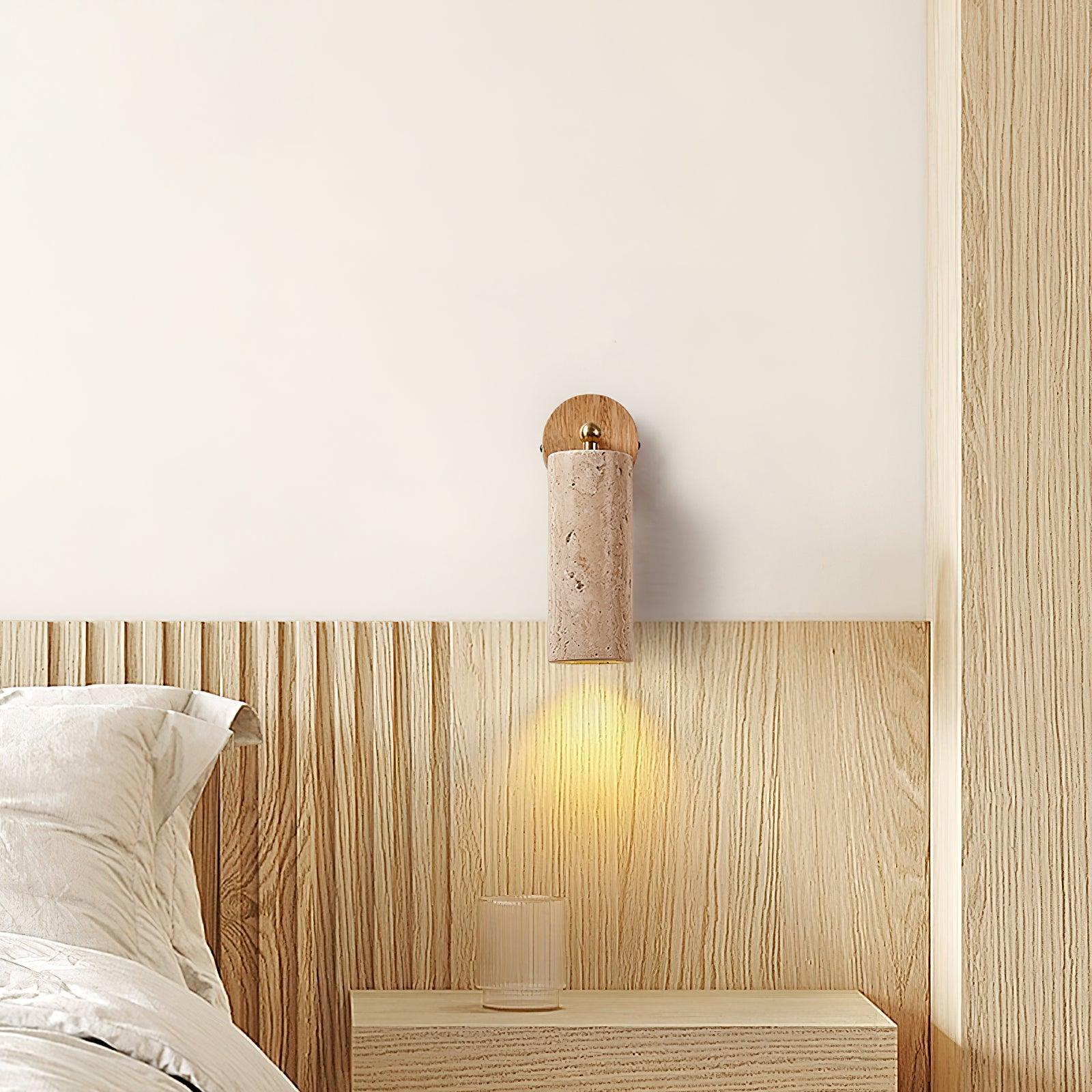 Travion Adjustable Travertine Wall Sconce